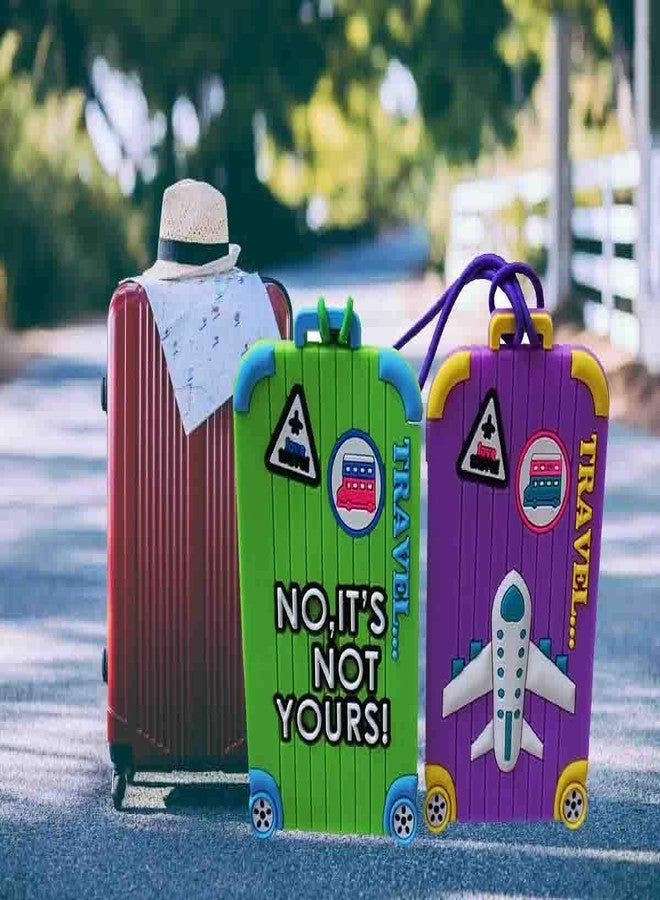 Jagmag® Luggage Tags, Airplane Pattern Luggage Tag Business Card Holder Travel Tag, Travel Luggage Baggage Identifier (1 pcs Random Design) - Image 5