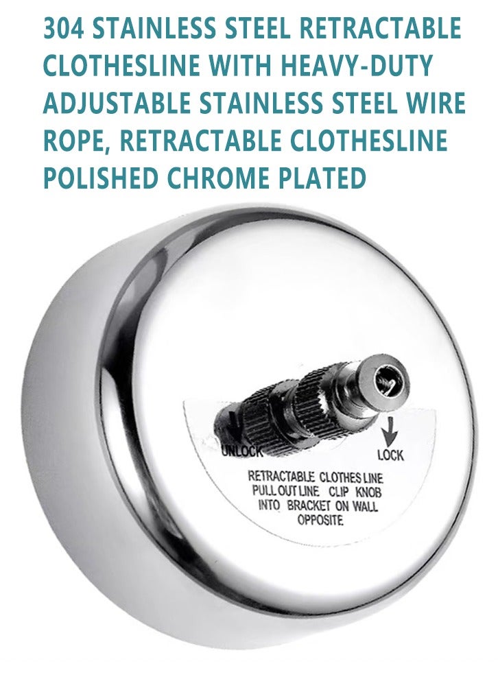 Freely adjustable clothesline (stainless steel) - Image 1