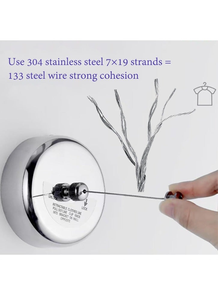Freely adjustable clothesline (stainless steel) - Image 4