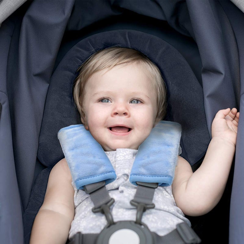 COOLBEBE وسائد كتف حزام مقعد COOLBEBE للأطفال، أغطية حزام مقعد فائقة النعومة لجميع مقاعد السيارات/عربات الأطفال/المشايات/الكراسي العالية - Image 2