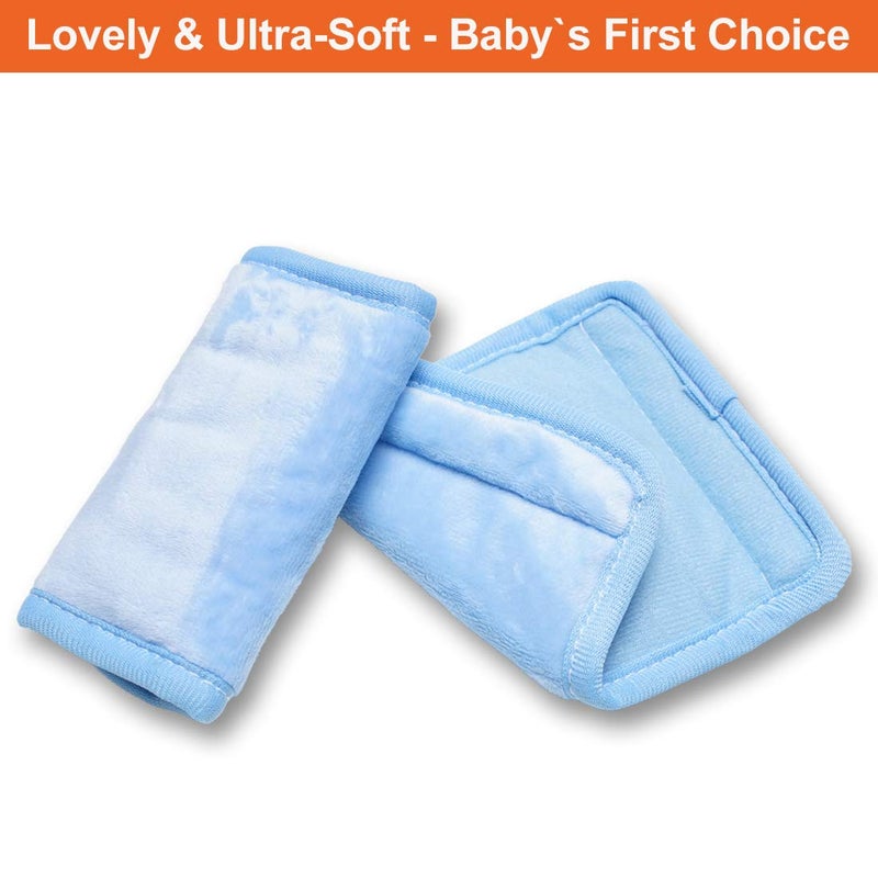 COOLBEBE وسائد كتف حزام مقعد COOLBEBE للأطفال، أغطية حزام مقعد فائقة النعومة لجميع مقاعد السيارات/عربات الأطفال/المشايات/الكراسي العالية - Image 3