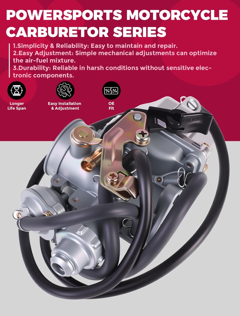 OLIFANT Carburetor For Honda Recon 250 1997-2007 TRX250TE TRX250TM 2002-2007 With Air Filter - Image 3