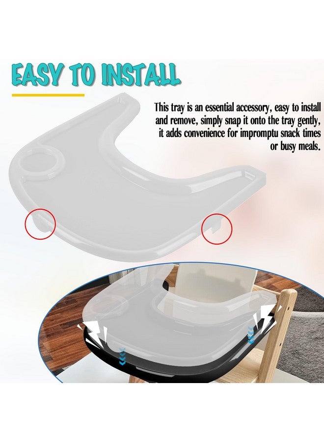 LuQiBabe High Chair Tray Cover Compatible with Stokke Tripp Trapp Chair with Cup Holder - Smooth Surface and Strong Suction - Made with Food-Safe Plastic (BPA BPS BPF Lead Phthalate Free) - Clear - Image 3