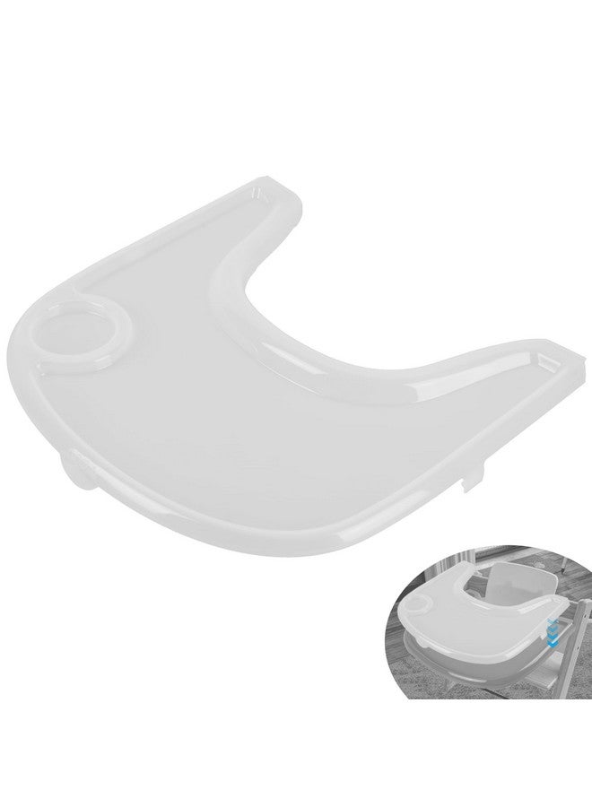 LuQiBabe High Chair Tray Cover Compatible with Stokke Tripp Trapp Chair with Cup Holder - Smooth Surface and Strong Suction - Made with Food-Safe Plastic (BPA BPS BPF Lead Phthalate Free) - Clear - Image 1