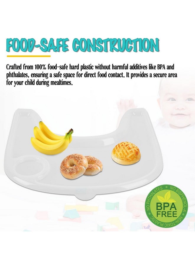 LuQiBabe High Chair Tray Cover Compatible with Stokke Tripp Trapp Chair with Cup Holder - Smooth Surface and Strong Suction - Made with Food-Safe Plastic (BPA BPS BPF Lead Phthalate Free) - Clear - Image 5