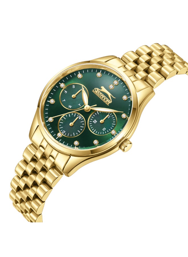 Slazenger SLAZENGER Women Multi Function Dark Green Dial Watch - SL.9.2404.4.04  - Image 4