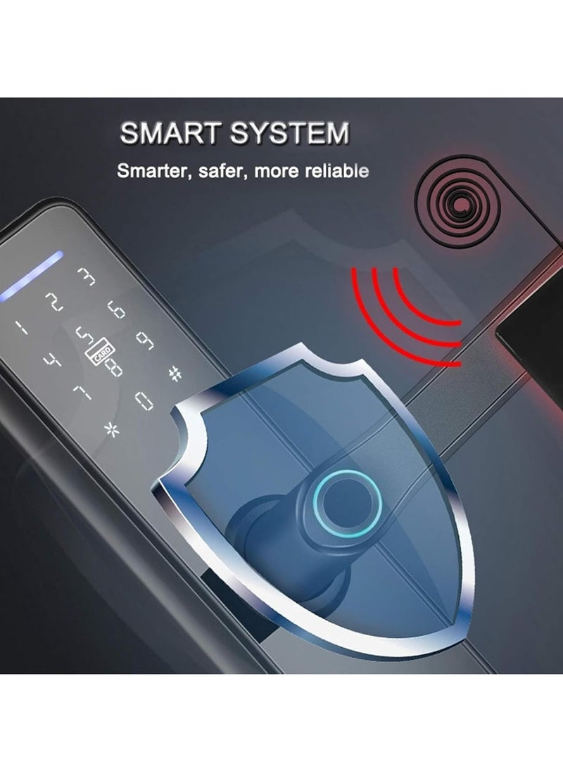 Piccasio - Smart Door Lock, Fingerprint Keyless Entry, Biometric Digital Ring Touch Screen, Electronic Lock With Keypad for Home, Free APP, NFC Card, Works With Tuya App - Image 1