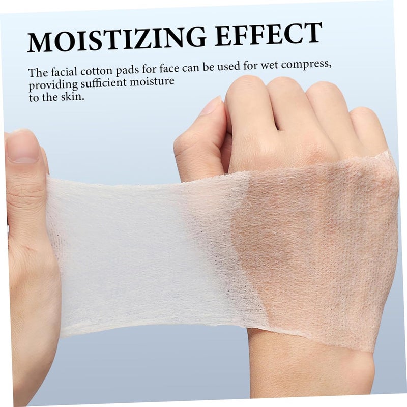 Facial Cotton Pads 2 Pack 200 Sheets/Box Soft Stretchable Makeup Remover Toner Moisturizing Facial Makeup Cotton Rounds - Image 3