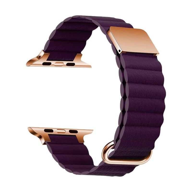 سوار ساعة ذكية باللون وردي قابل للتعديل سوار نايلون حلقي متوافق مع Apple Watch 38/40/41/42/44/45/49mm بملاءمة قابلة للتعديل وحزام بديل - Image 2