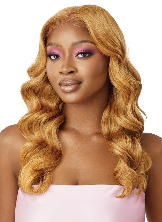 Outre Airtied 100% Fully Hand-Tied Wig - Human Hair Blend - Natural Body Wave 22" (JET BLACK 1) - Image 1