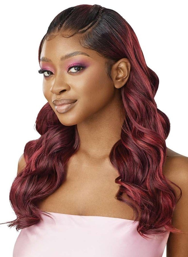 Outre Airtied 100% Fully Hand-Tied Wig - Human Hair Blend - Natural Body Wave 22" (JET BLACK 1) - Image 5