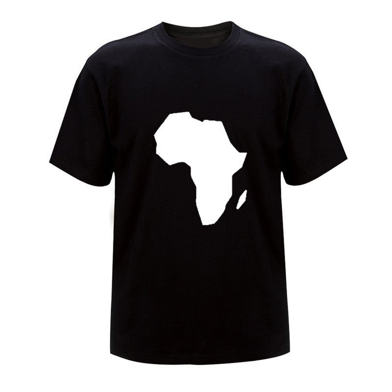 T-Shirt Fashion Leisure Map Pattern Supply Dunhuang Wish Best Selling - Image 1