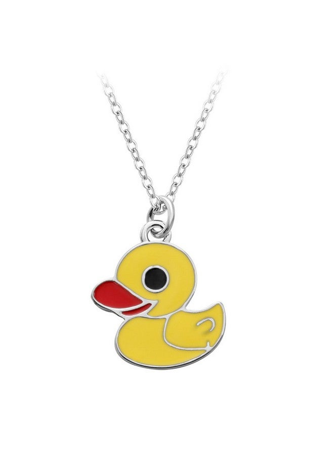 SENFAI The Latest Fashion Small Duck Animal Pendant Necklaces For Women Yellow Color - Image 1