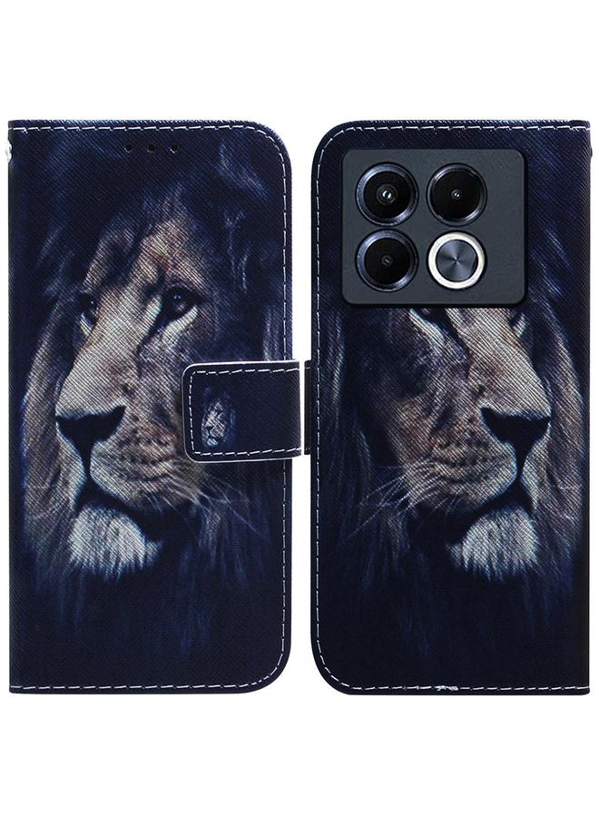 اس-توب جراب هاتف Infinix Note 40 5G من الجلد برسومات ملونة - Image 1