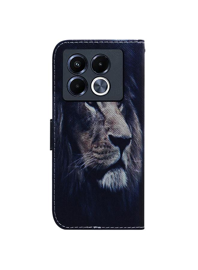 اس-توب جراب هاتف Infinix Note 40 5G من الجلد برسومات ملونة - Image 3