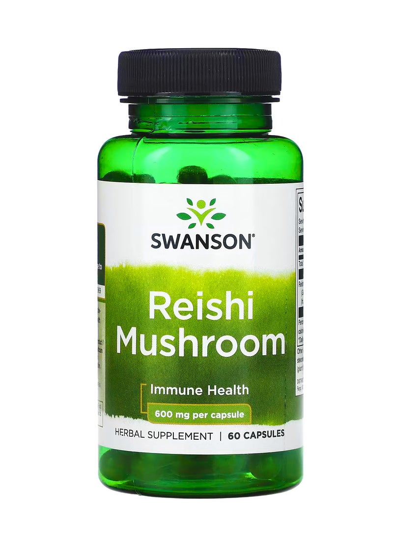 سوانسون فطر الريشي ، 600 ملجم ، 60 كبسولة