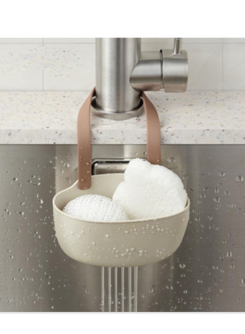 Sponge Holder Soap Hang Basket for Kitchen Bathroom Scrubber Dish Brush Sink Bags, Easy to Use No Installation Needed, Sink Caddy Pocket- Kitchen Accessories Organizer (set of 1)  - Image 2