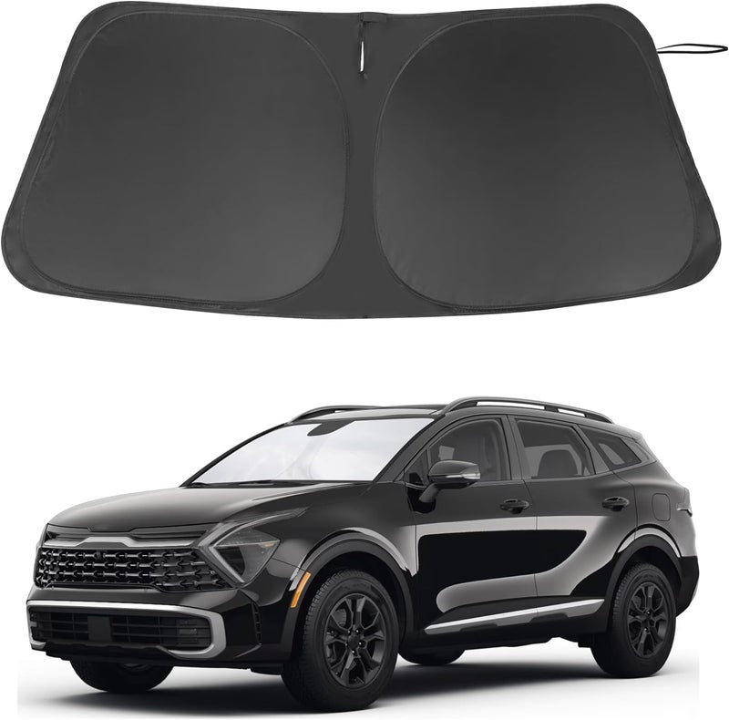 LHFLIVE Windshield Sun Shade Custom Fit for 2023 2024 2025 Kia Sportage NQ5 Accessories Foldable Sunshade Sun Blocker Protect Car from Sun Rays & Heat Damage Keep Car Cooler - Image 1