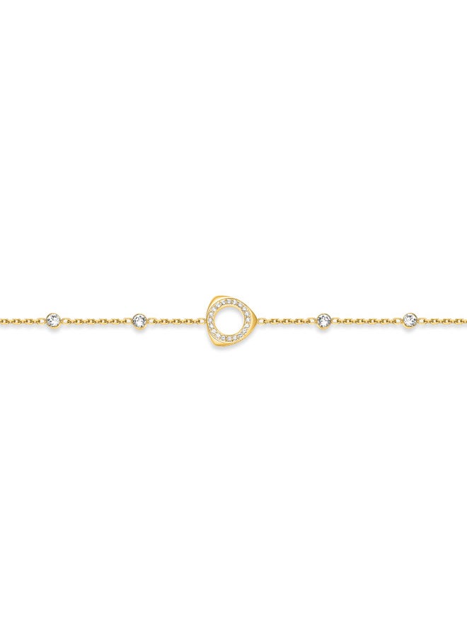 CERRUTI 1881 Giulia Gold Plated Crystal Embedded Triangular Charm Bracelet for Women  - Image 2