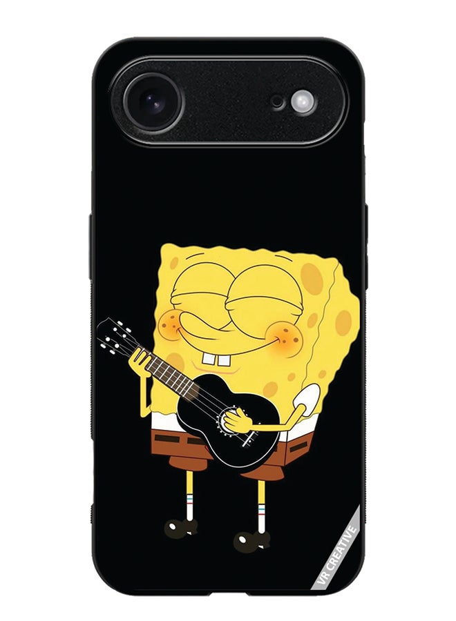 Protective Case Cover For Apple iPhone 17 Air Spongebob With Guitar Design Multicolour