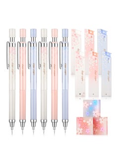 Excefore 15 Pcs Cherry Mechanical Pencil Set Include 6 Pcs Kawaii Automatic Drafting Pencil with 6 Tubes Pencil Refill and 3 Pcs   Cherry Erasers for Sketching Architecture Drawing  - Image 1