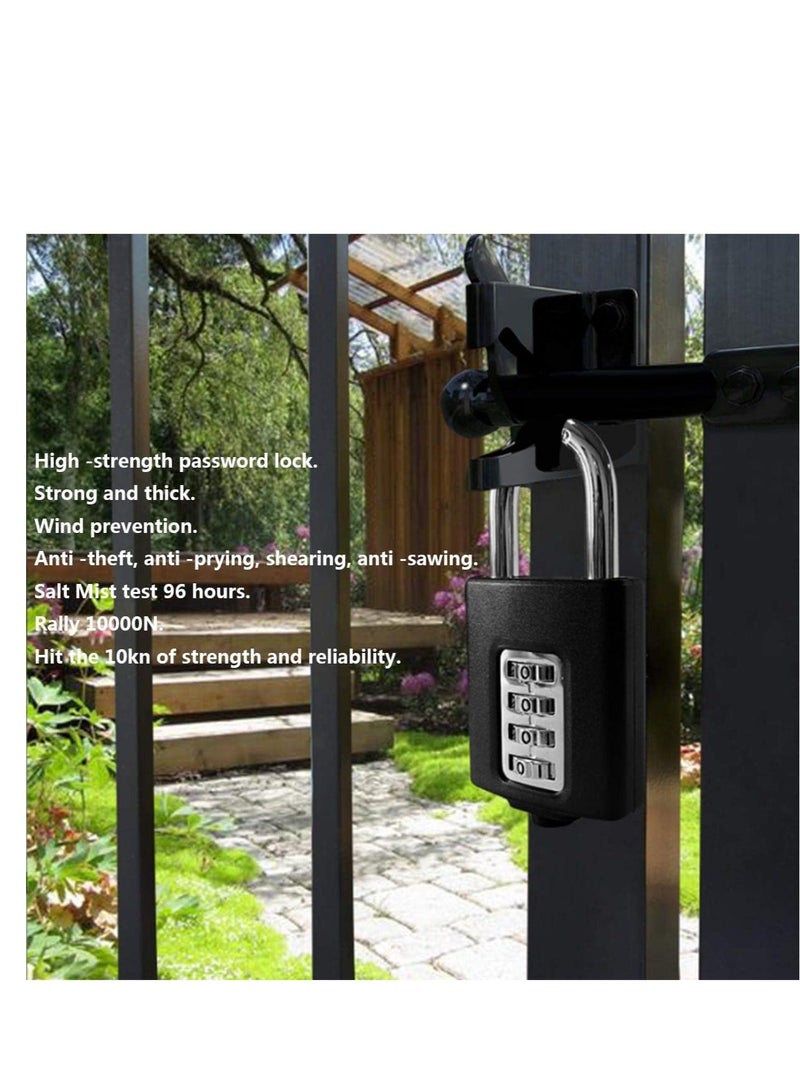 Outdoor Weatherproof Padlock, Heavy Duty Combination Padlock, 4 -Digit Combination Lock, Suitable for School Gym Locker, Fence, Toolbox, Hasp Gate, Storage - Image 3