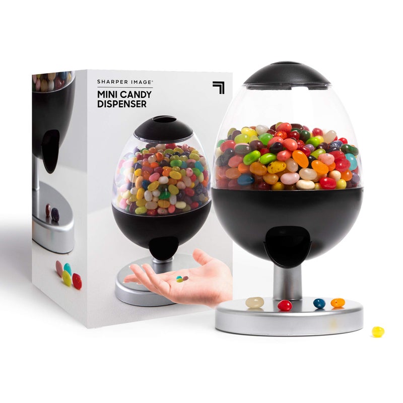 Sharper Image Mini 9" Automatic Candy Dispenser, Touch-Activated Desktop Vending Machine, Compact Size for Shelf Work Desk Home Countertop, Fits Small Snacks Gumballs Jellybeans Nuts Trail Mix Cereal - Image 1