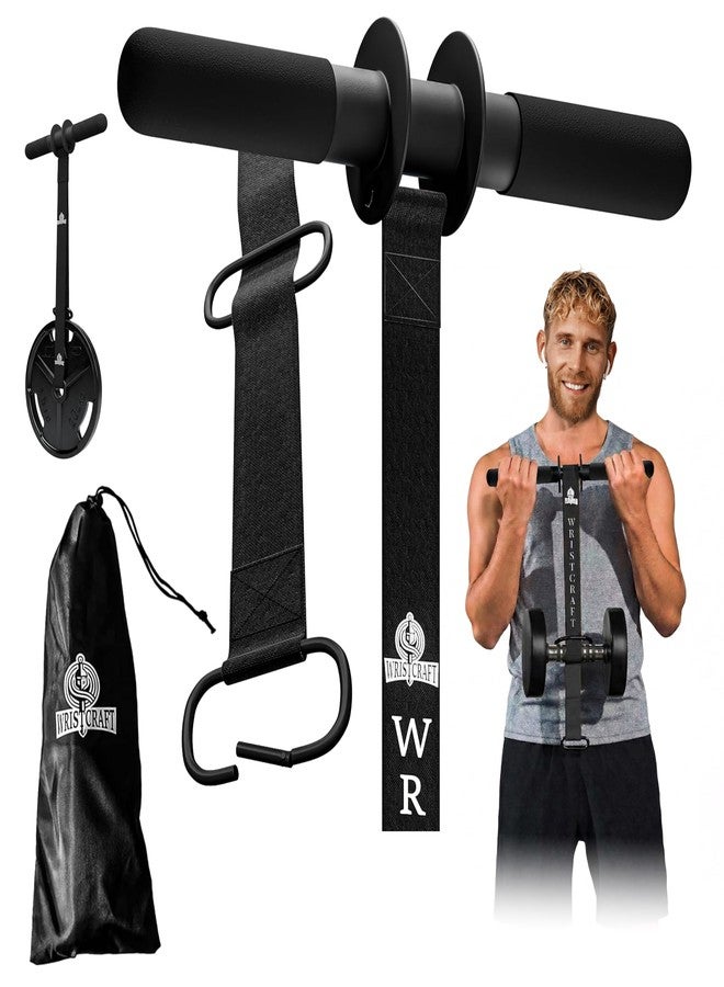 WristCraft Forearm Strengthener & Hand Grip Strengthener with Portable Bag – Wrist Roller, Forearm Exerciser, Forearm Roller, Wrist Trainer for Grip & Arm Workout - Includes Portable Bag - Image 1