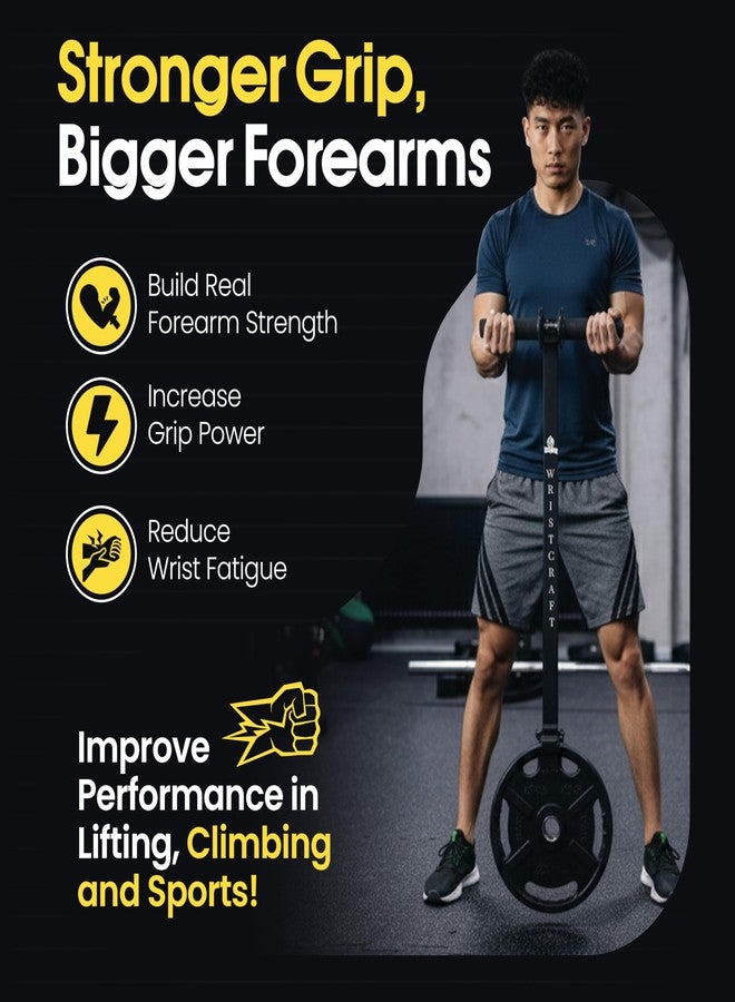 WristCraft Forearm Strengthener & Hand Grip Strengthener with Portable Bag – Wrist Roller, Forearm Exerciser, Forearm Roller, Wrist Trainer for Grip & Arm Workout - Includes Portable Bag - Image 2
