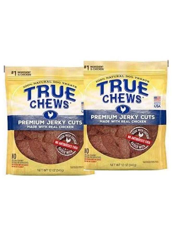 True Chews Premium Jerky Cuts with Real Chicken 12 oz - Pack of 2