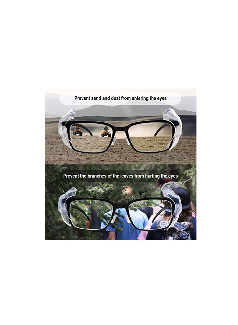 Side Shields for Eyeglasses Transparent Prescription Glasses, Safety For Glasses,Slip on Clear Shields,Fits Small to Medium Frames Protect(4 Pairs) - Image 5
