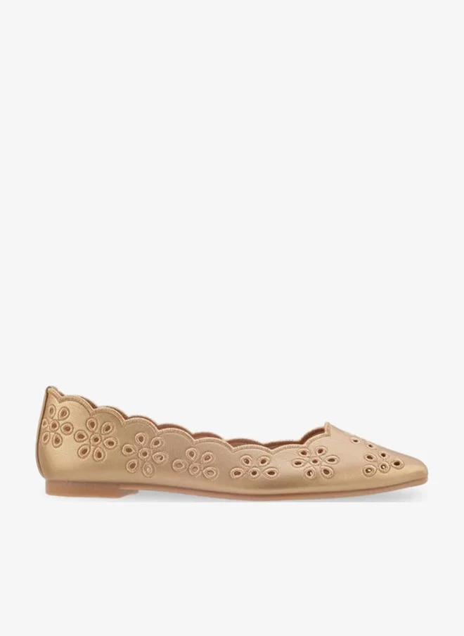 Women Laser Cut Ballerina Shoes