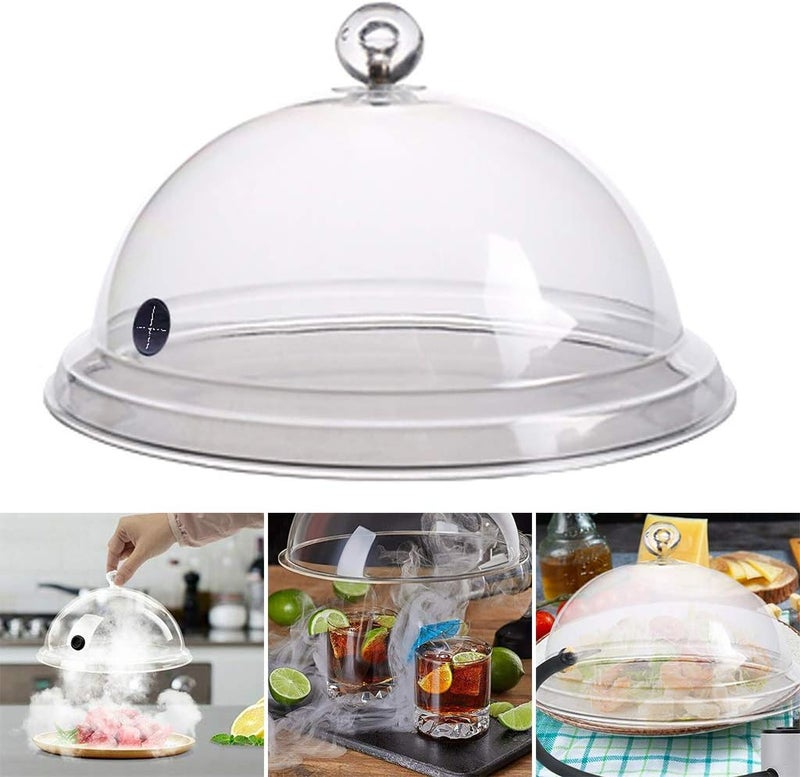 klarakoTransparent Cloche Dome Cover Kitchen Food Lids for Smoke Infuser Accessories for Smokers Infusion Plates, Trays And klarako26cm - Image 4
