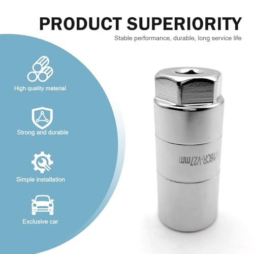 MOXRUQ Oil Pressure Sensor Socket, 1 1/16" Oil Pressure Switch Socket Fit 1 1/8" Hexagonal Wrench or 3/8" Drive, Quick Removing and Installing Oil Sending Unit Tool for Most Cars (Silver) - Image 4