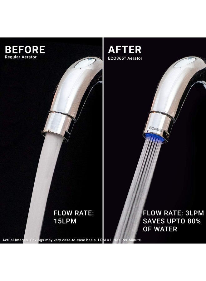 ECO365 3Lpm Shower Flow Aerator For Kitchen&Washbasin Tap(Pack Of 10)|Fits In Both Inner(24Mm)&Outer(22Mm)Threaded Shell|Easy To Maintain&Saves Upto 80% Water,Standard - Image 2