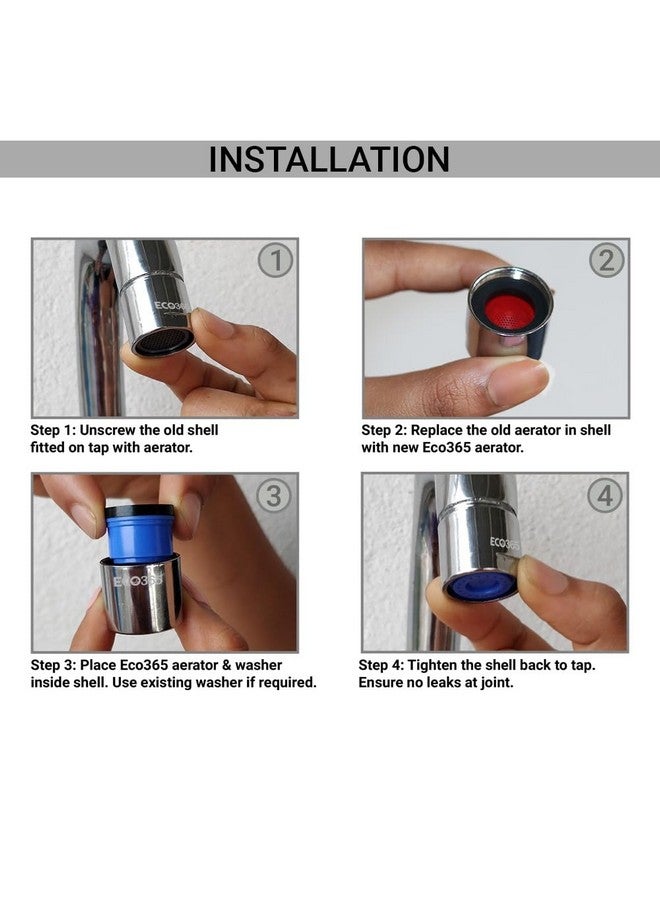 ECO365 3Lpm Shower Flow Aerator For Kitchen&Washbasin Tap(Pack Of 10)|Fits In Both Inner(24Mm)&Outer(22Mm)Threaded Shell|Easy To Maintain&Saves Upto 80% Water,Standard - Image 3