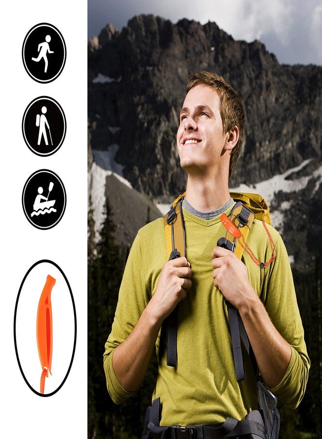 JULBEAR 6PCS Safety Survival Whistles with Adjustable Reflective Lanyard Emergency Plastic Whistle - Image 5
