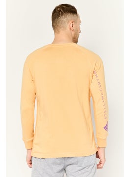 Adidas Adidas by Stella McCartney Men Sportswear Fit Long Sleeve Outdoor Sweatshirt, Pastel Orange  - Image 4