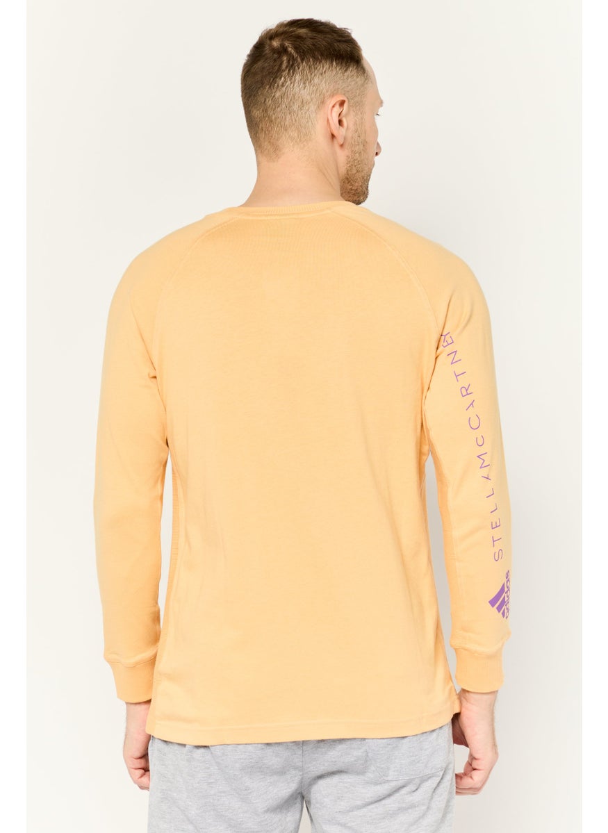 Adidas Adidas by Stella McCartney Men Sportswear Fit Long Sleeve Outdoor Sweatshirt, Pastel Orange  - Image 4