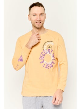 Adidas Adidas by Stella McCartney Men Sportswear Fit Long Sleeve Outdoor Sweatshirt, Pastel Orange  - Image 1