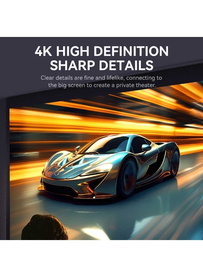 فيج جيج كابل Mini DisplayPort إلى HDMI 2.0 - 4K@60Hz، HDR، FreeSync وG Sync، HDCP 2.2، نحاسي أسود خالٍ من الأكسجين، 1.5 متر - Image 4