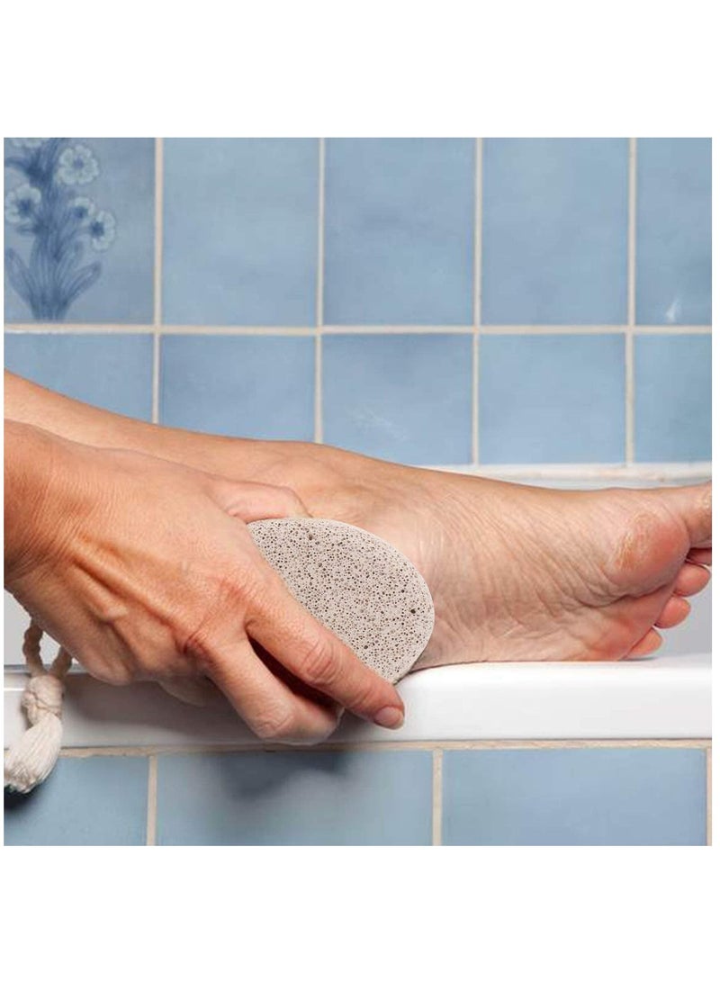 Y&D Foot Files Set, Scrubber Pumice Stones Pedicure Rasp Gel Heel Sleeves, Natural File Exfoliation to Remove Dead Skin for Wet and Dry Cracked Feet - Image 2