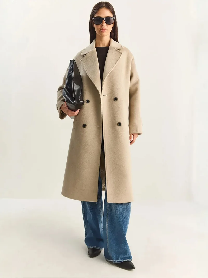 Bianco Lucci LUCCI Oversized Long Coat
