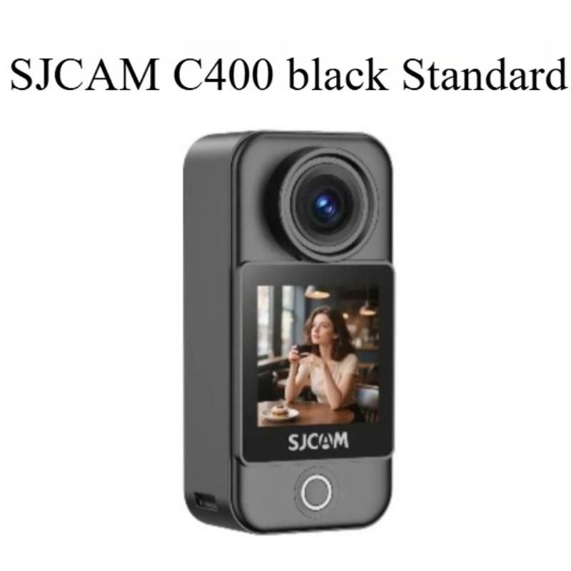 Sjcam C400 Standard 4K Action Camera, Portable Stabilized Night Vision Vlog Outdoor Live Streaming Dash Cam, Black - Image 1