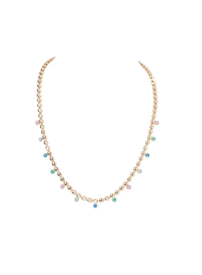 Sosha Elegance Celestial Drops Beaded Necklace - Multi Color