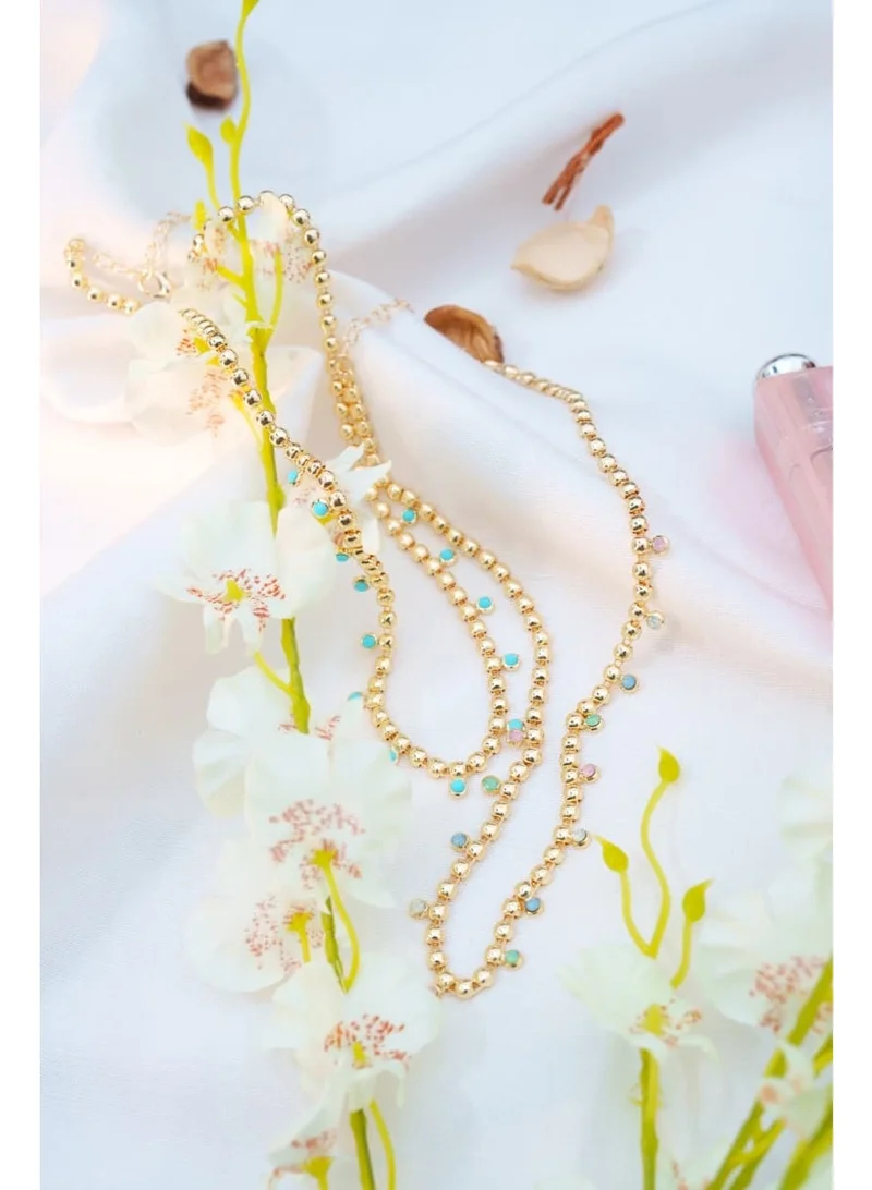 Sosha Elegance Celestial Drops Beaded Necklace - Multi Color