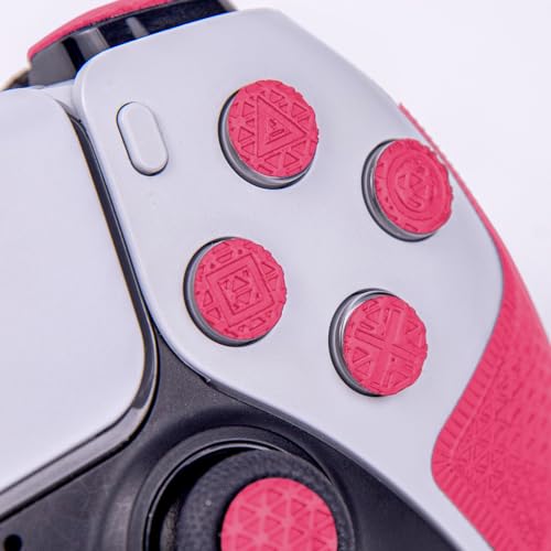 TALONGAMES Controller Grip Tapes Compatible with PS5 DualSense, Ultra Version Anti Slip Tape, Sweat Absorbent, Skin kit, Compatible with PlayStation 5 Controllers Grips, Buttons, Trigge, D-pad Pink - Image 4
