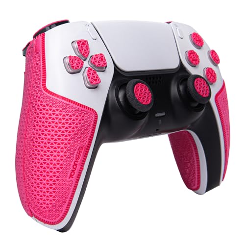 TALONGAMES Controller Grip Tapes Compatible with PS5 DualSense, Ultra Version Anti Slip Tape, Sweat Absorbent, Skin kit, Compatible with PlayStation 5 Controllers Grips, Buttons, Trigge, D-pad Pink - Image 1