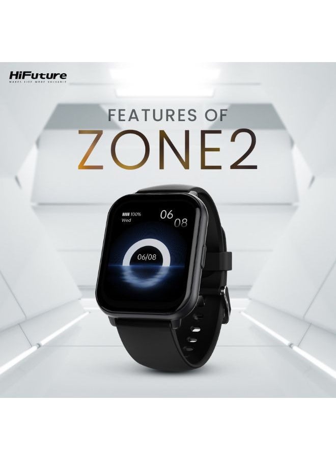 HiFuture - Zone2 Bluetooth Calling Smart Watch 1.96 AMOLED Display, Black - Image 1