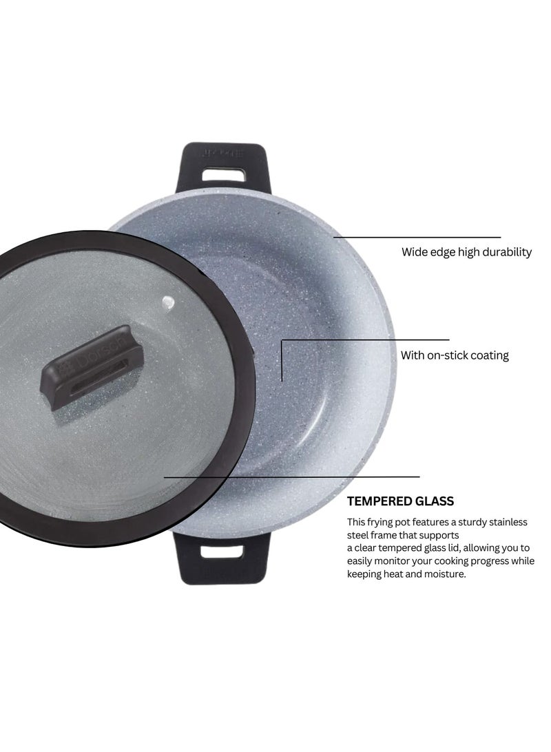 Dorsch Danish Design Ceramic Coated Casserole - Durable, Scratch Resistant - Non-Stick, PTFE Free, TUV Certified, LFGB Tested - Optimal Heat Distribution, Induction Ready, Oven Safe, Easy to Clean for Exceptional Cooking (30Cm - 8.1Ltr) - Image 2